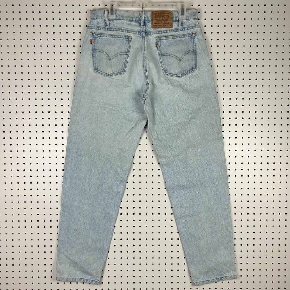 Levi's 550 Light Wash Vintage Jeans 32x32 DOUBLE ORANGE‎ TAB Worn 90s RARE
